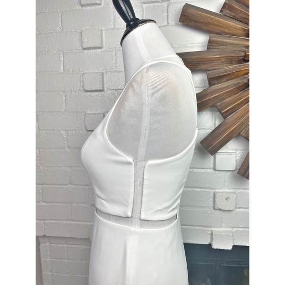 NWT Alexander Wang White V Neck Gown With Fishing Line Detail - Picture 5 of 15